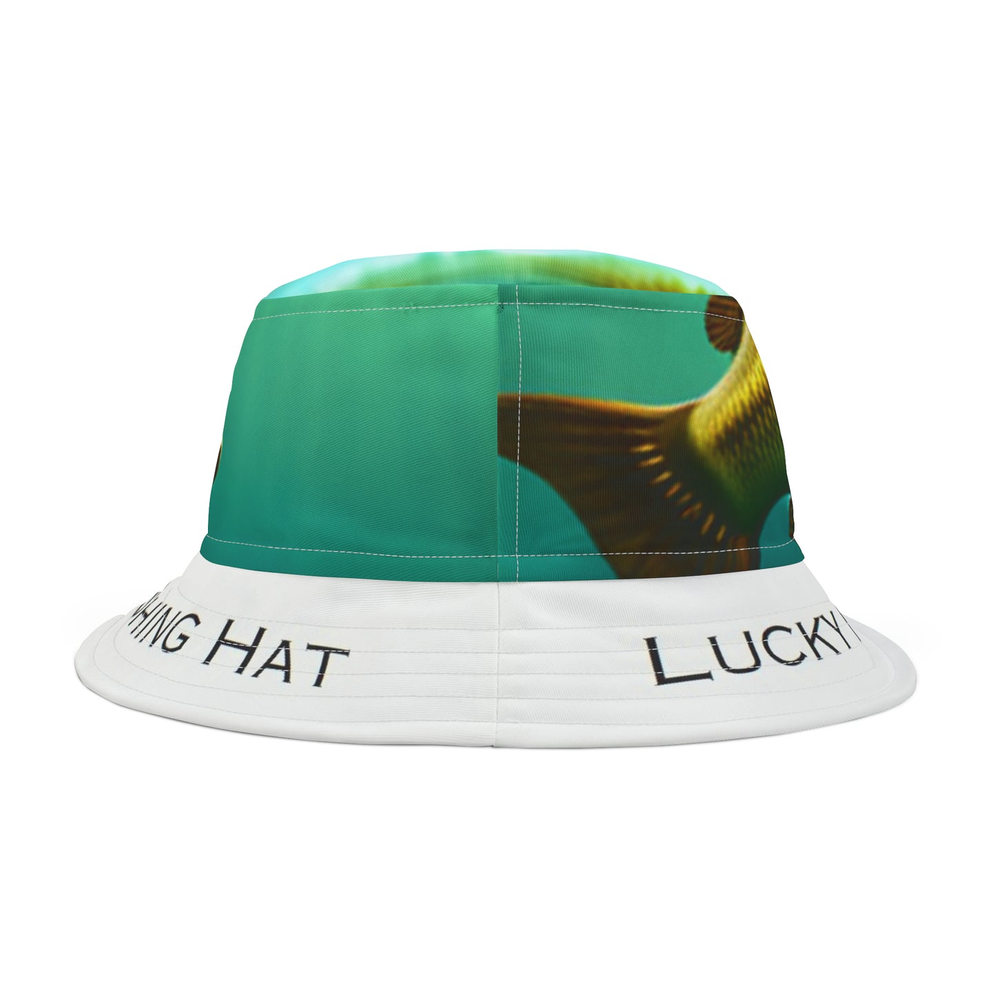 Lucky Fishing Hat: Bucket Hat with Large Mouth Bass. Gifts for him, gifts for dad, father's day, fishing gift.