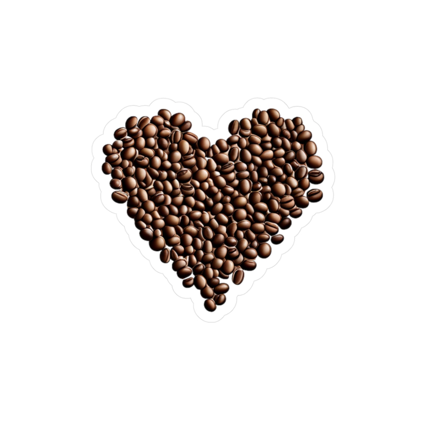 Coffee Bean Heart Decal