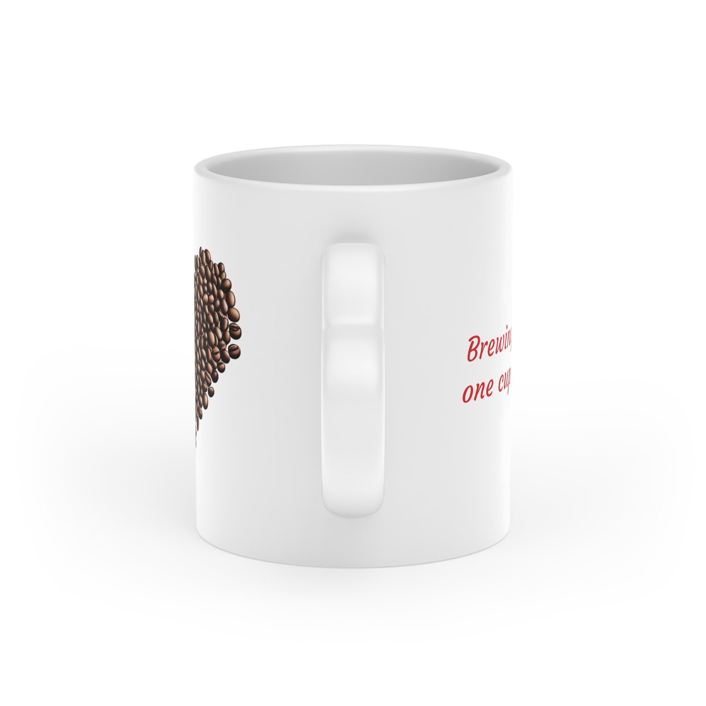 Brewing up love, one cup at a time -- Heart Mug