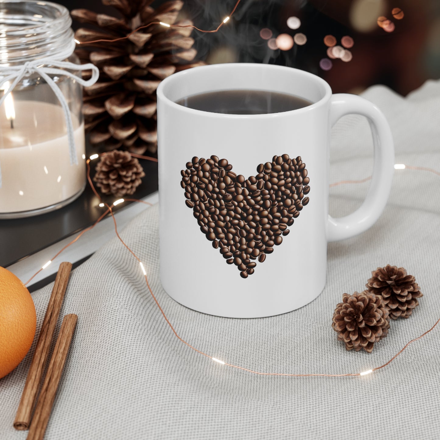 Love sucks, drink coffee -- coffee bean heart mug, Valentines day gift, Funny gift, Anniversary gift, Coffee lover gift