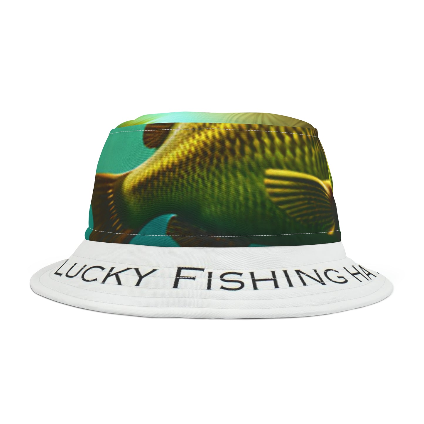 Lucky Fishing Hat: Bucket Hat with Large Mouth Bass. Gifts for him, gifts for dad, father's day, fishing gift.