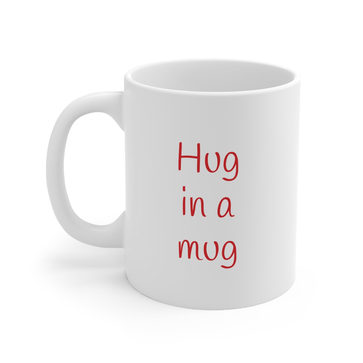 Hug in a mug -- coffee bean heart mug, Valentines day gift, Funny gift, Anniversary gift, Coffee lover gift