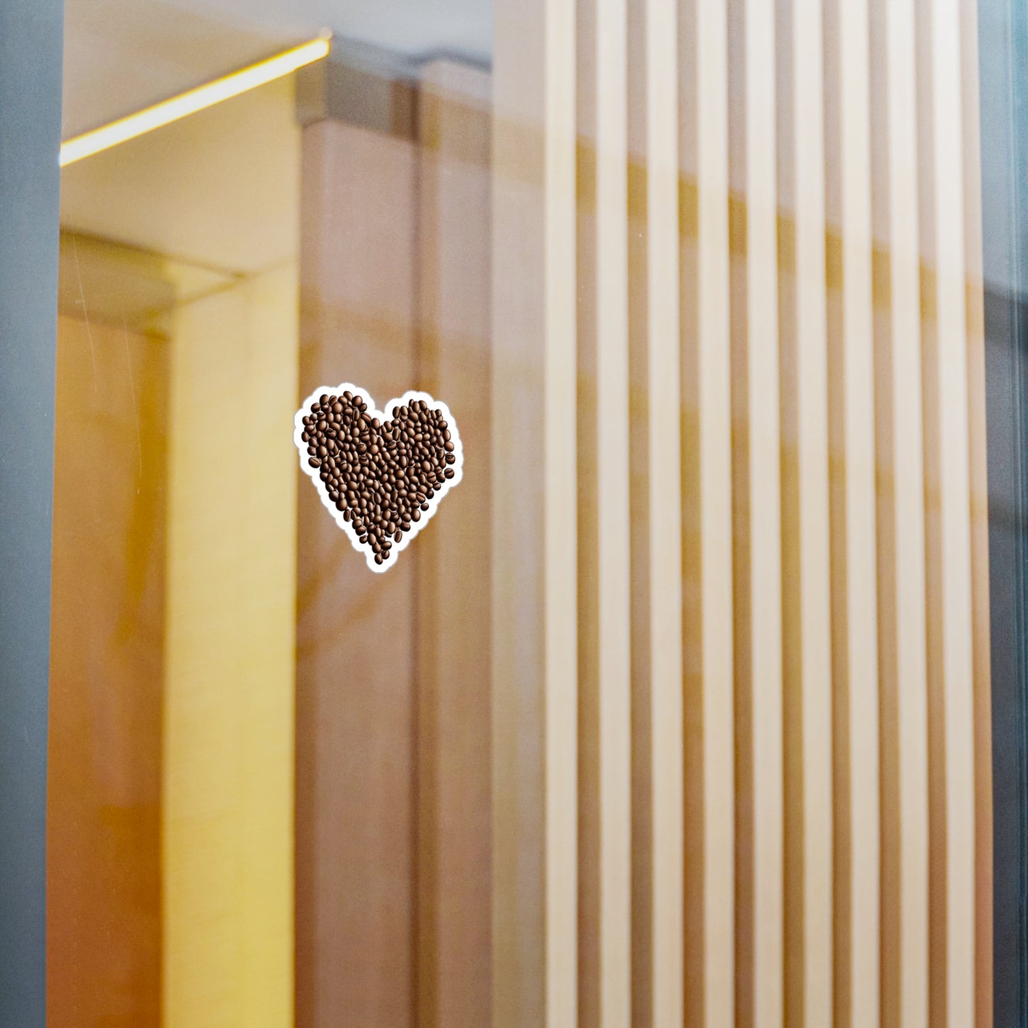 Coffee Bean Heart Decal