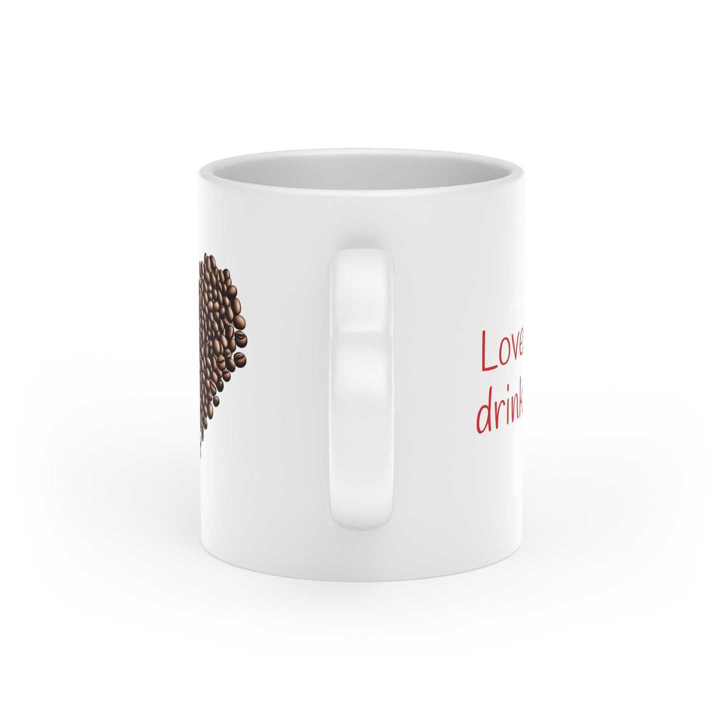 Love sucks, drink coffee -- Heart Mug