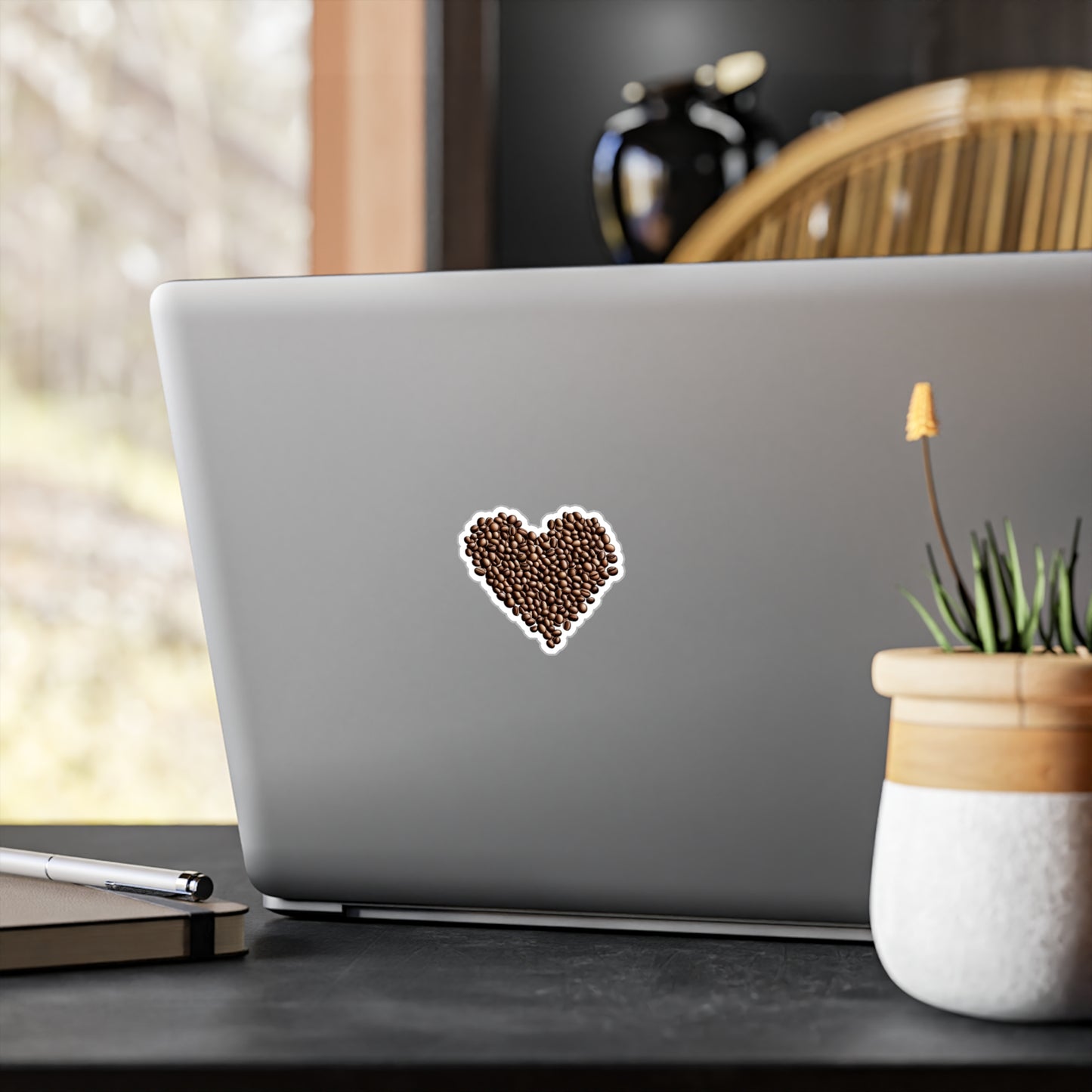 Coffee Bean Heart Decal