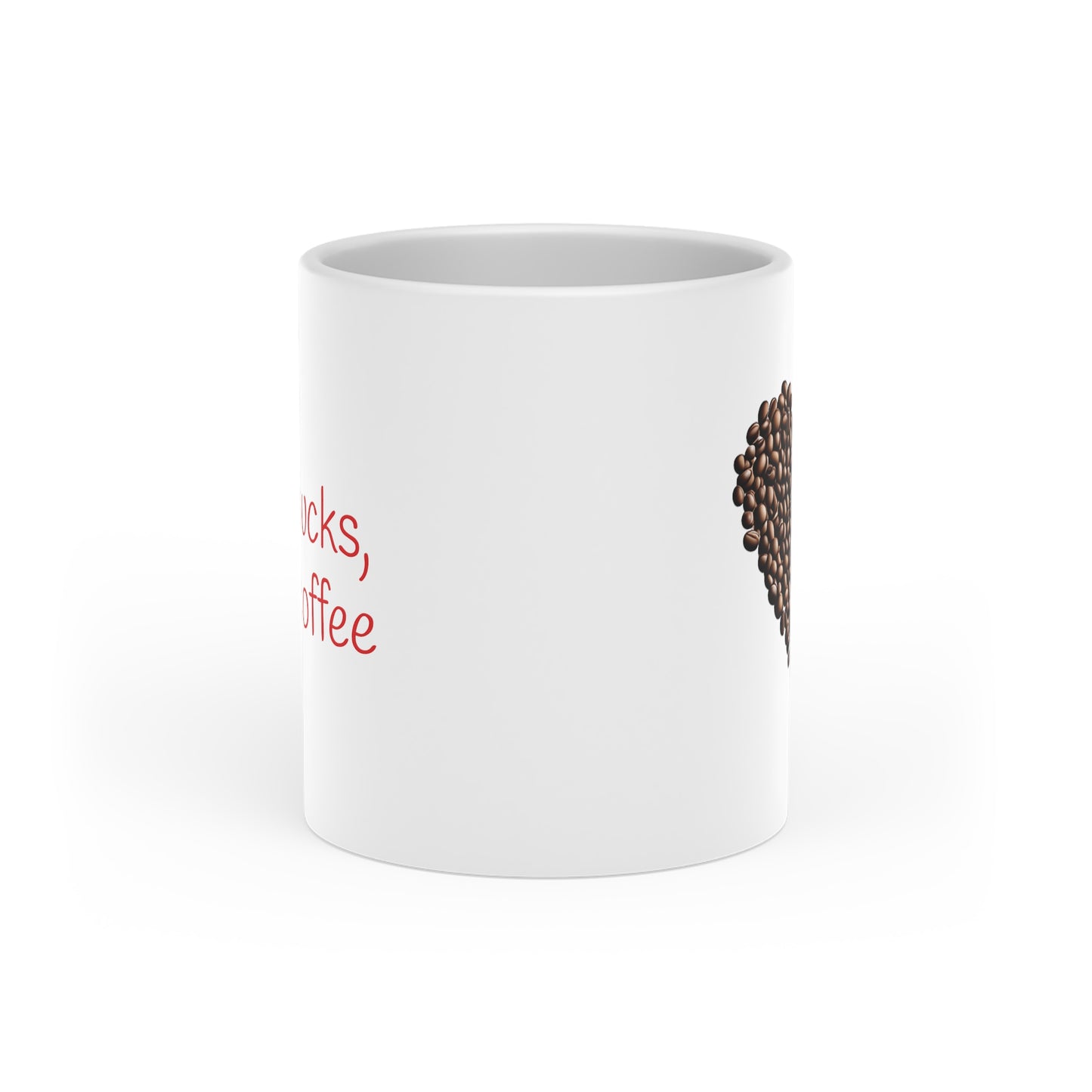 Love sucks, drink coffee -- Heart Mug